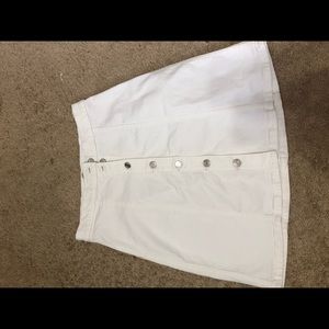 J Crew white jean skirt